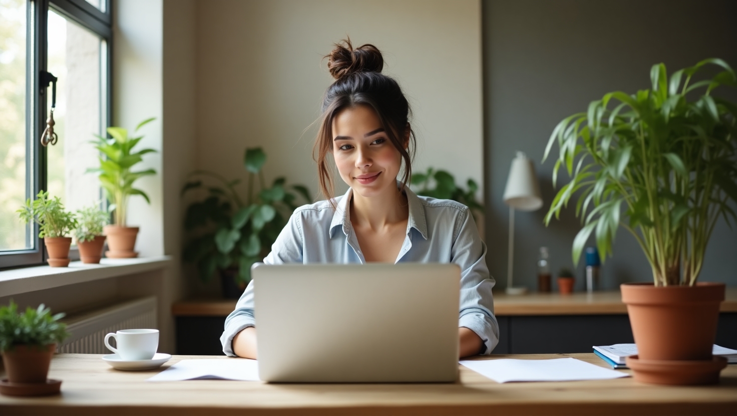 Funcionário remoto trabalhando em horário noturno dentro do modelo de chronoworking